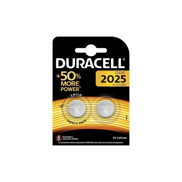 Pack de 2 Pilas de Botón Duracell DL2025B2/ 3V | Pilas
