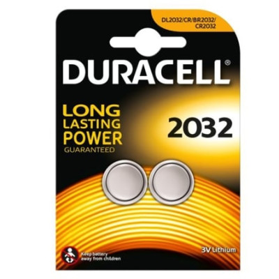 Pack de 2 Pilas de Botón Duracell DL2032/ 3V | Pilas