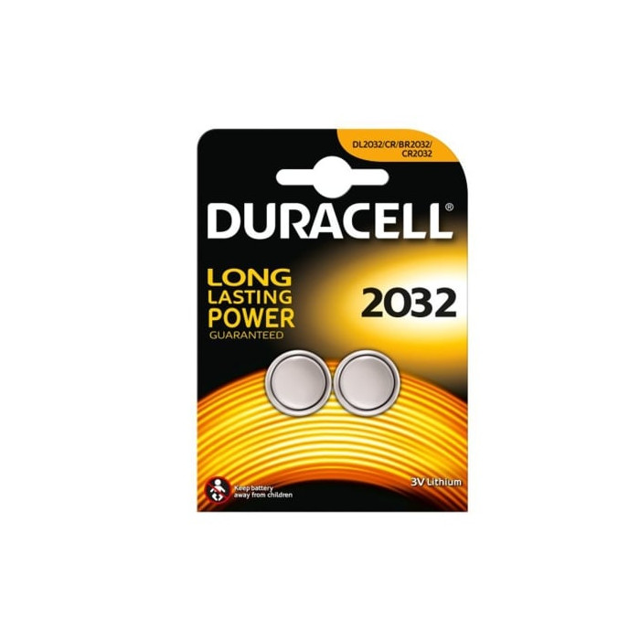 Pack de 2 Pilas de Botón Duracell DL2032/ 3V | Pilas
