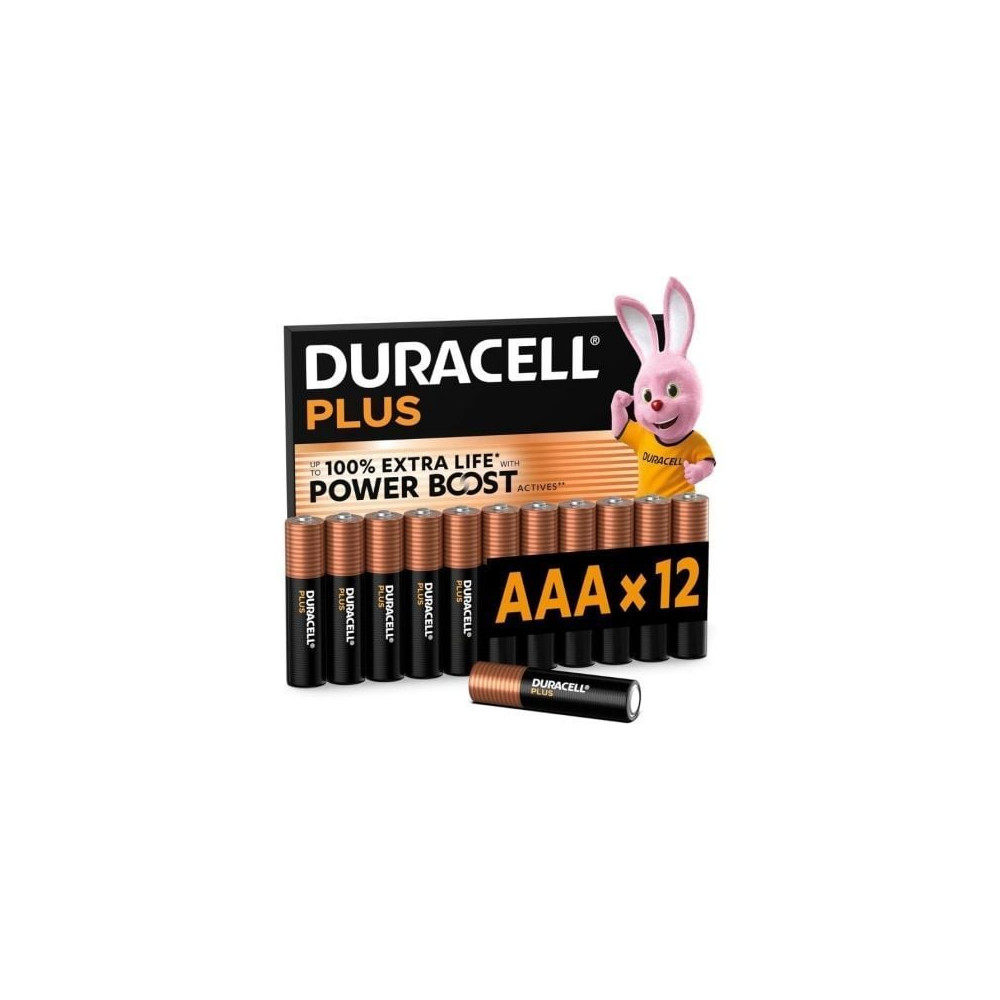 Pack de 12 Pilas AAA Duracell Plus Power Boost DPBLR3B12/ 1.5V/ Alcalinas | Pilas