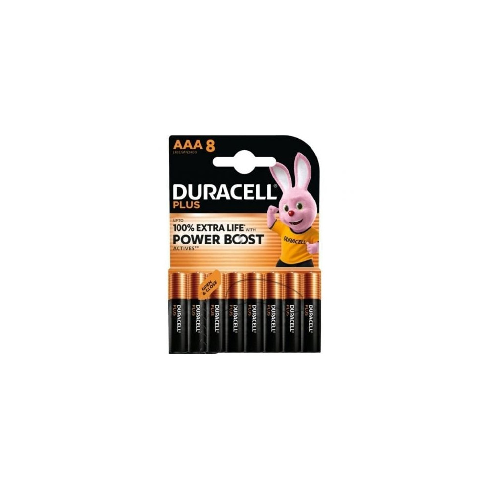 Pack de 8 Pilas AAA Duracell Plus Power Boost DPBLR3B8/ 1.5V/ Alcalinas | Pilas
