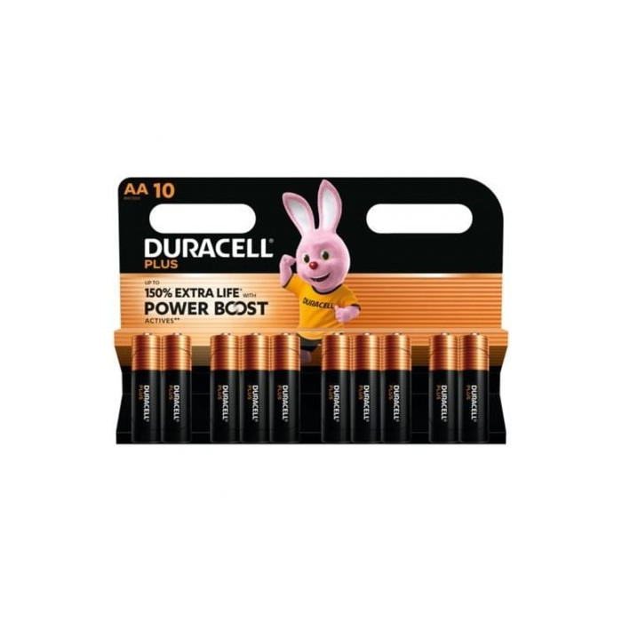 Pack de 10 Pilas AA Duracell Plus Power Boost DPBLR6B10/ 1.5V/ Alcalinas | Pilas