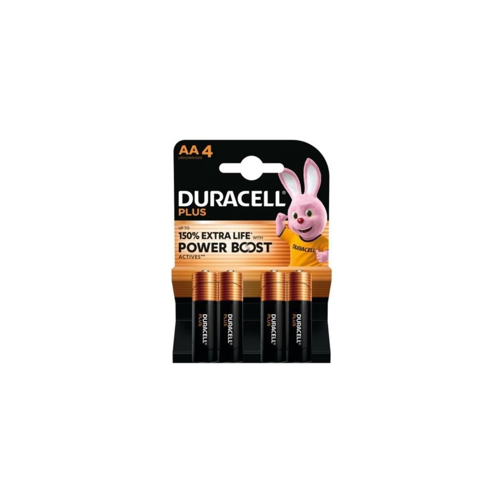 Pack de 4 Pilas AA Duracell Plus Power Boost DPBLR6B4/ 1.5V/ Alcalinas | Pilas