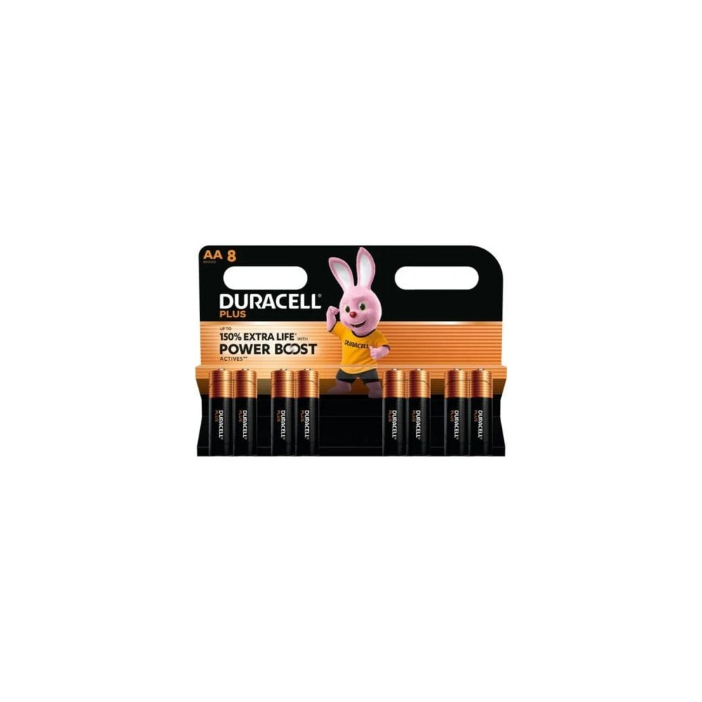 Pack de 8 Pilas AA Duracell Plus Power Boost DPBLR6B8/ 1.5V/ Alcalinas | Pilas