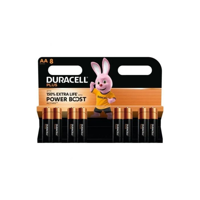 Pack de 8 Pilas AA Duracell Plus Power Boost DPBLR6B8/ 1.5V/ Alcalinas | Pilas