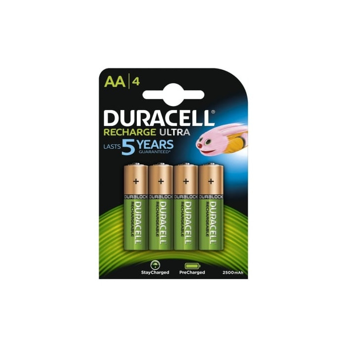 Pack de 4 Pilas AA Duracell HR06-P/ 1.2V/ Recargables | Pilas