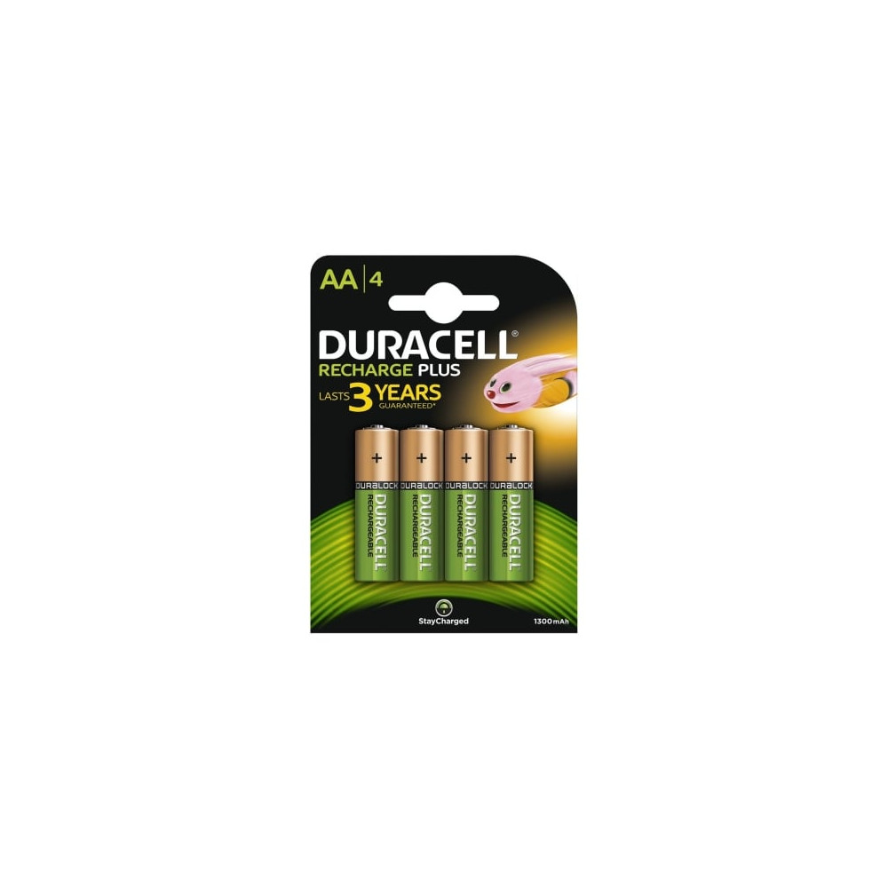Pack de 4 Pilas AA Duracell HR6-B/ 1.2V/ Recargables | Pilas