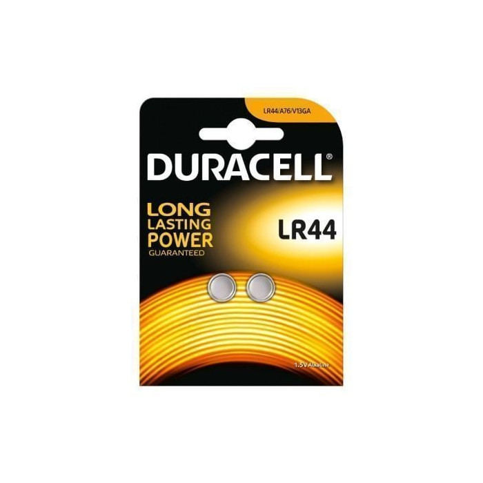 Pack de 2 Pilas de Botón Duracell LR44/ 1.5V/ Alcalinas | Pilas