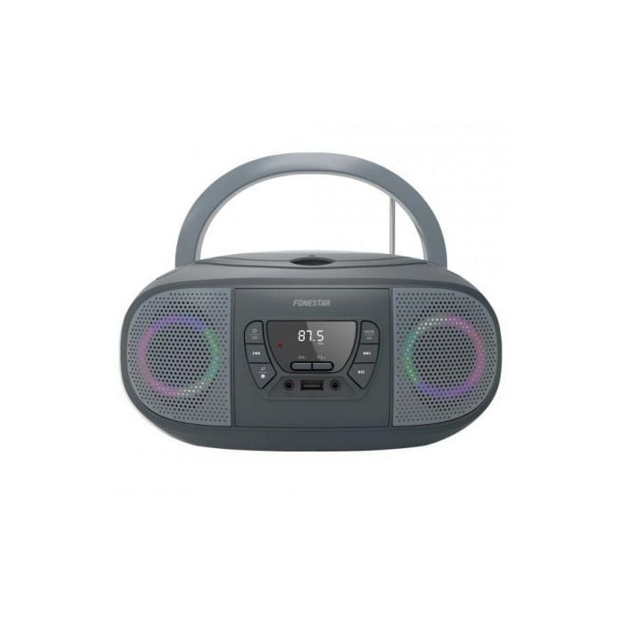 Radio CD Fonestar BOOM-GO-G/ 13W/ a Pilas/ con Cable/ Gris | Radios