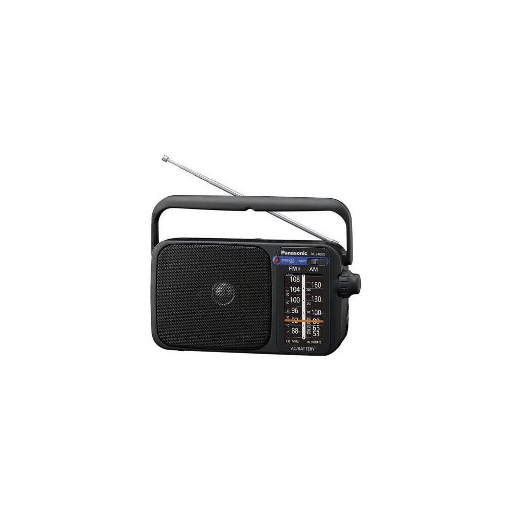 Radio Portátil Panasonic RF-2400DEG-K/ a Pilas/ con Cable/ Negra | Radios