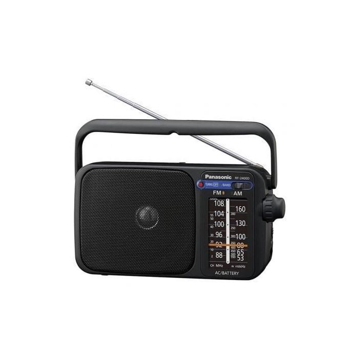Radio Portátil Panasonic RF-2400DEG-K/ a Pilas/ con Cable/ Negra | Radios