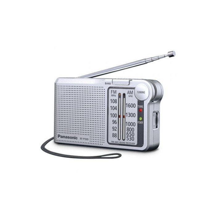 Radio Portátil Panasonic RF-P150D/ con Batería/ a Pilas/ Plateada | Radios