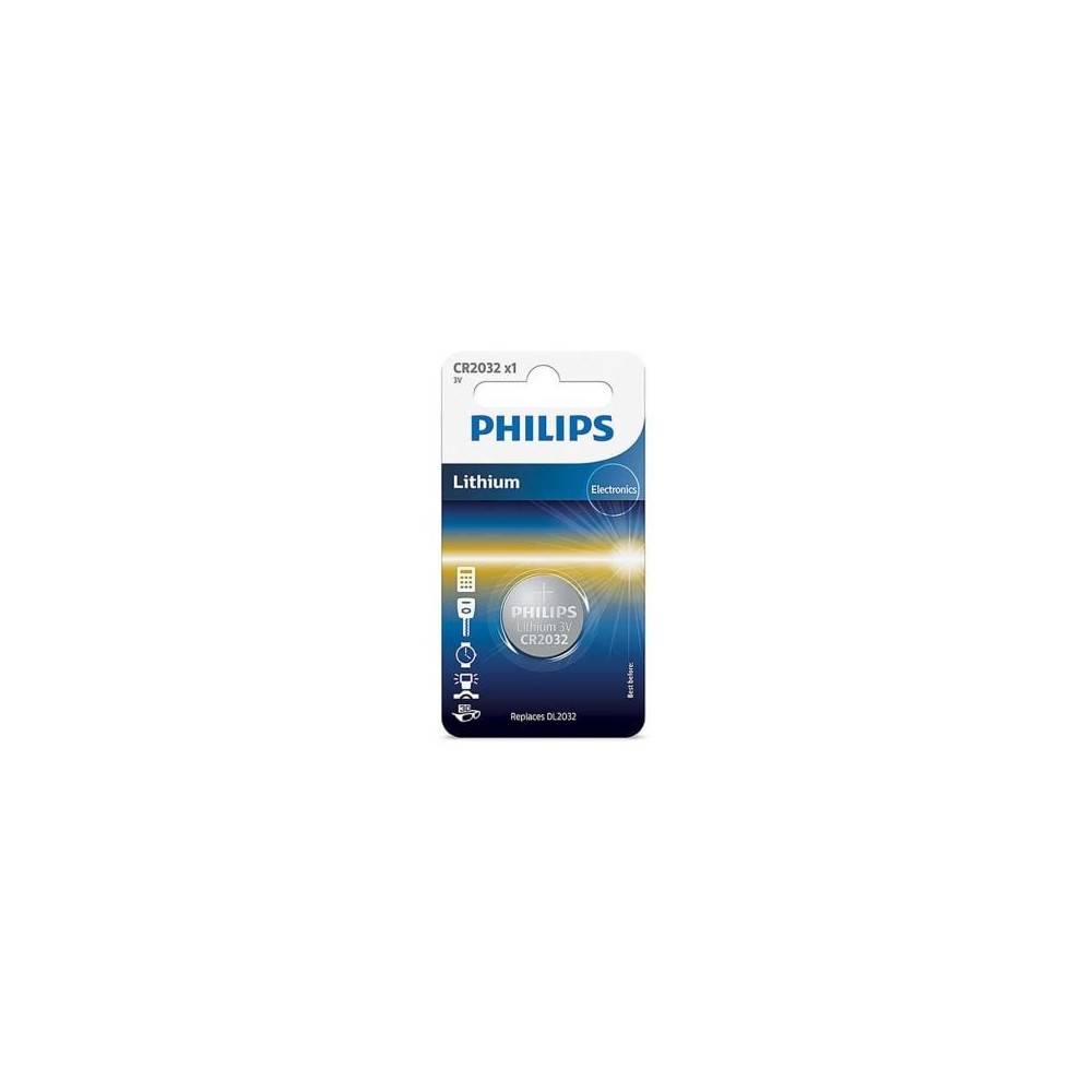 Pila de Botón Philips CR2032/ 3V | Pilas