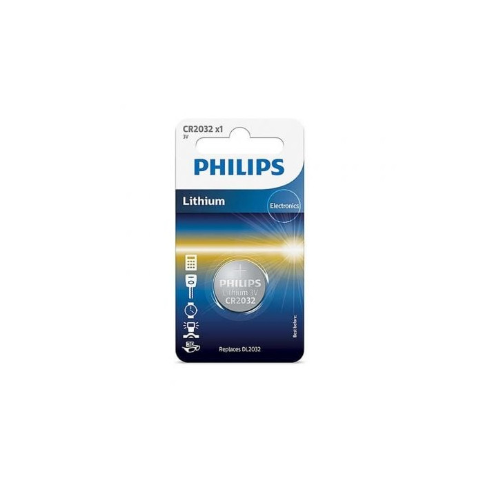 Pila de Botón Philips CR2032/ 3V | Pilas