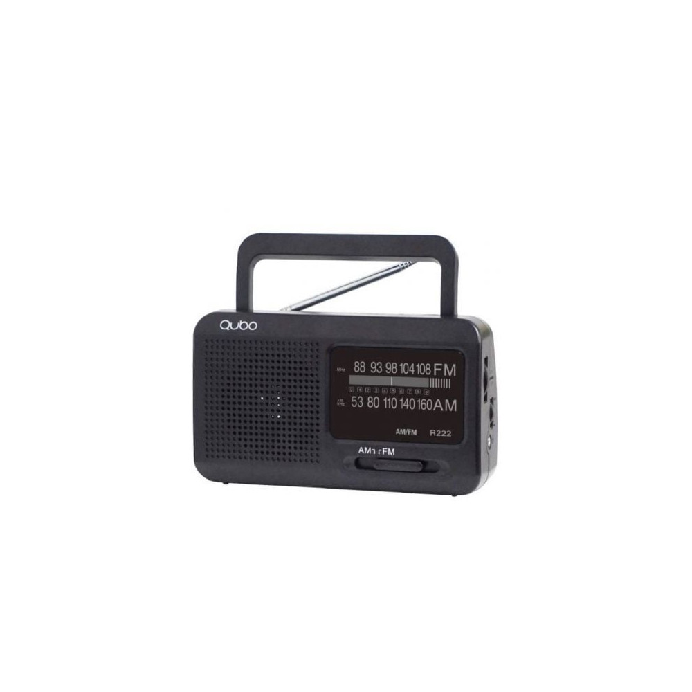 Radio Portátil Qubo R-222/ con Cable/ a Pilas/ Negra | Radios