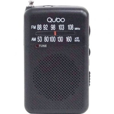 Radio Portátil Qubo R-S1/ con Cable/ a Pilas/ Negra | Radios
