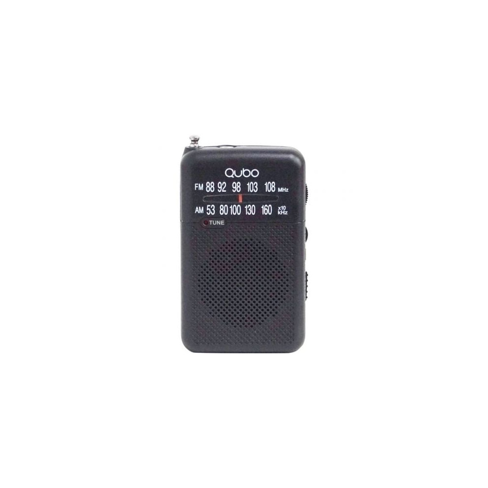 Radio Portátil Qubo R-S1/ con Cable/ a Pilas/ Negra | Radios