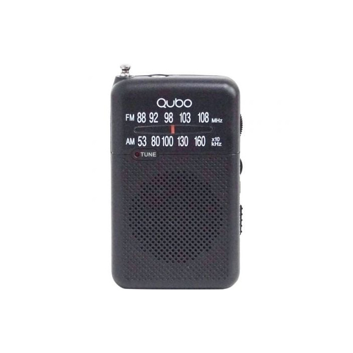 Radio Portátil Qubo R-S1/ con Cable/ a Pilas/ Negra | Radios