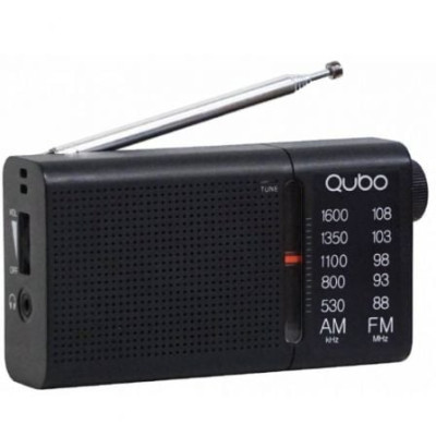 Radio Portátil Qubo RS-2/ con Cable/ a Pilas/ Negra | Radios