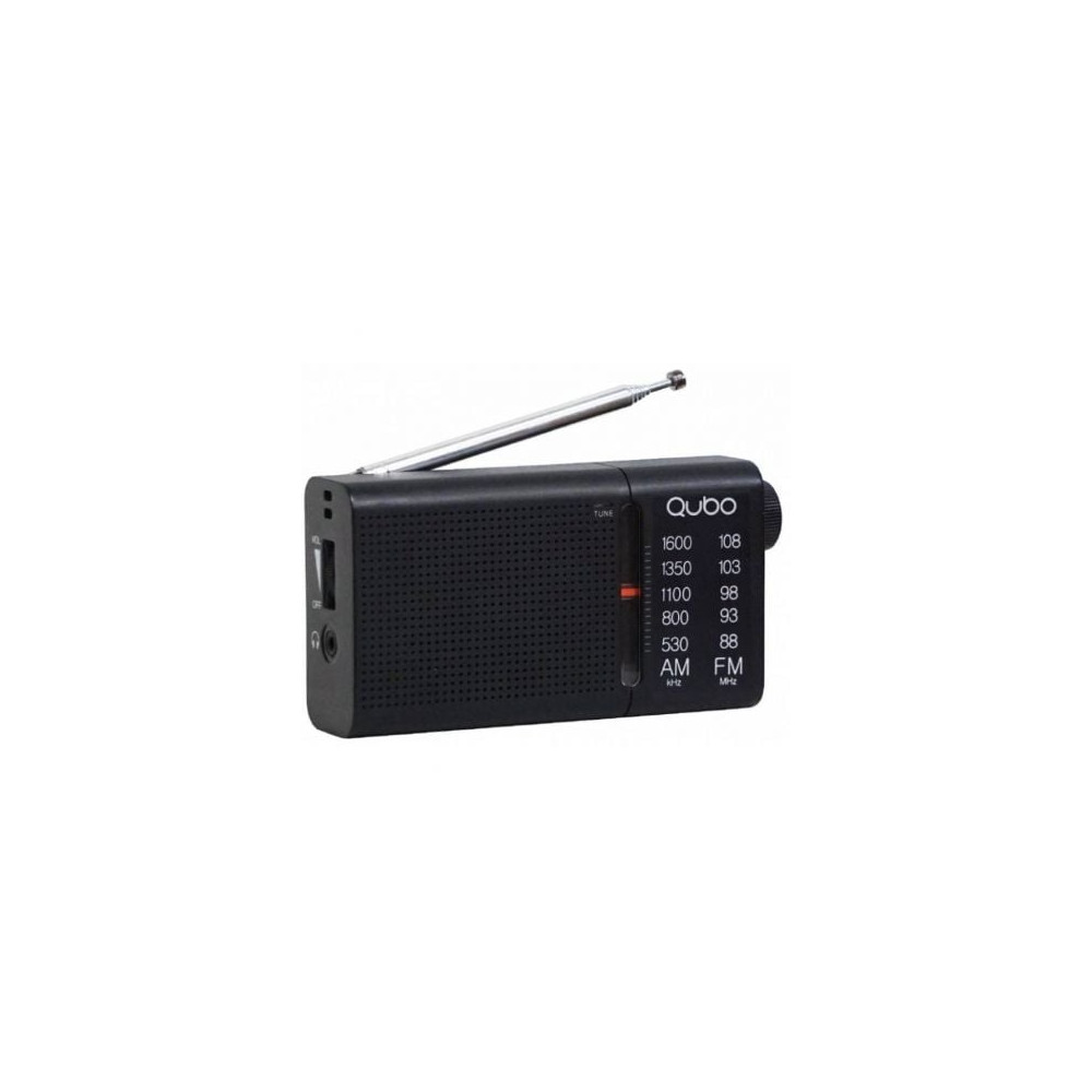 Radio Portátil Qubo RS-2/ con Cable/ a Pilas/ Negra | Radios