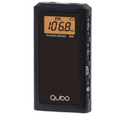 Radio Portátil Qubo RD-10/ con Cable/ a Pilas/ Negra | Radios