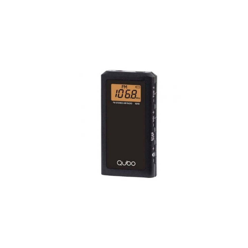 Radio Portátil Qubo RD-10/ con Cable/ a Pilas/ Negra | Radios