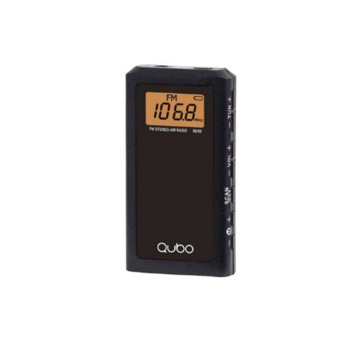 Radio Portátil Qubo RD-10/ con Cable/ a Pilas/ Negra | Radios
