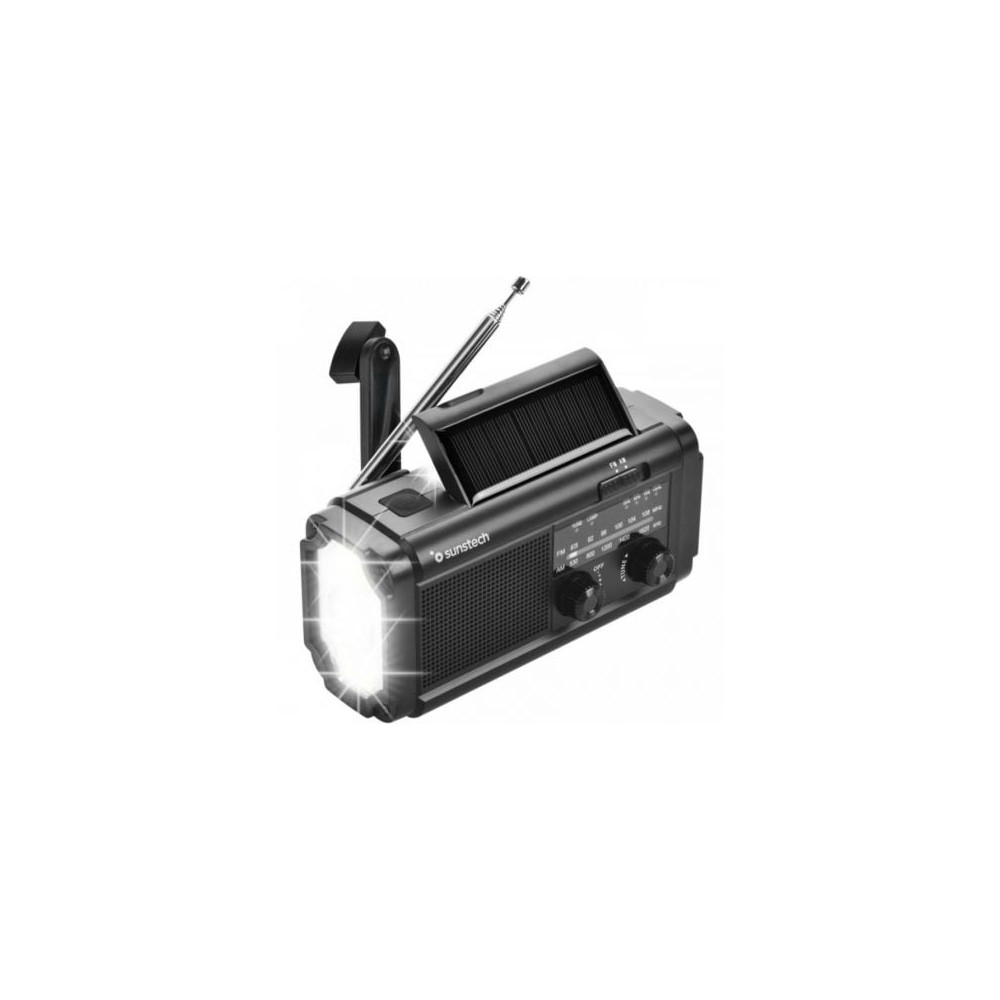 Radio Portátil Sunstech RPE25/ con Batería/ Linterna/ Negra | Radios