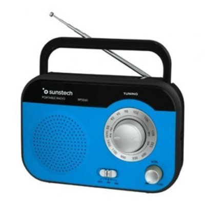 Radio Portátil Sunstech RPS560/ con Cable/ a Pilas/ Azul | Radios