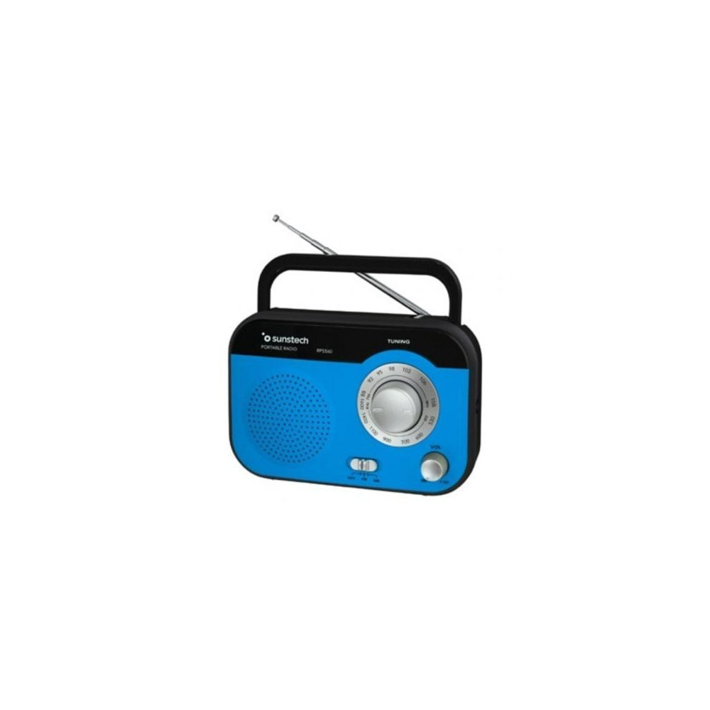 Radio Portátil Sunstech RPS560/ con Cable/ a Pilas/ Azul | Radios