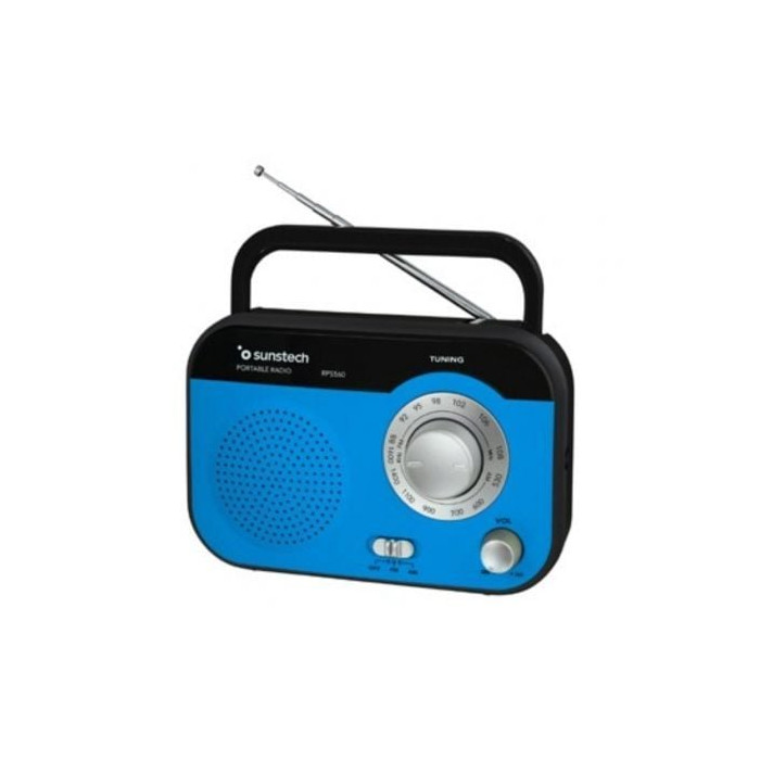 Radio Portátil Sunstech RPS560/ con Cable/ a Pilas/ Azul | Radios