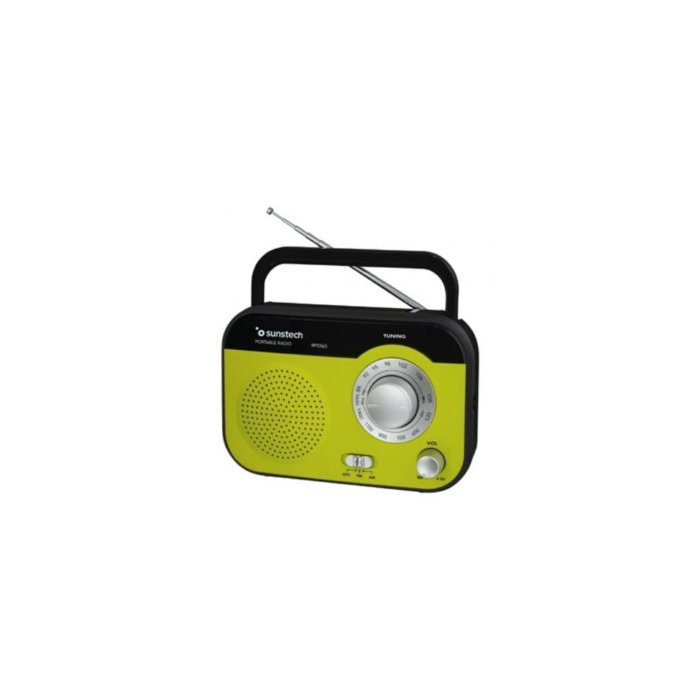 Radio Portátil Sunstech RPS560/ con Cable/ a Pilas/ Verde | Radios