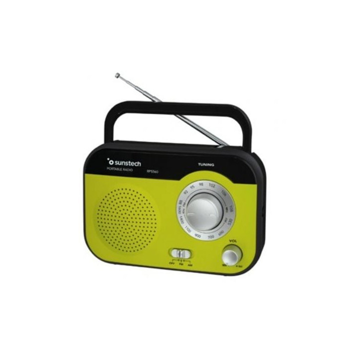 Radio Portátil Sunstech RPS560/ con Cable/ a Pilas/ Verde | Radios