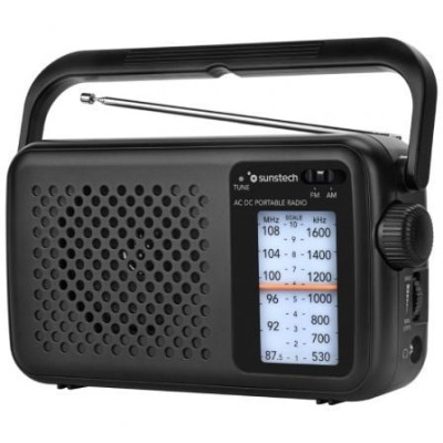 Radio Portátil Sunstech RPS760/ con Cable/ a Pilas/ Negra | Radios