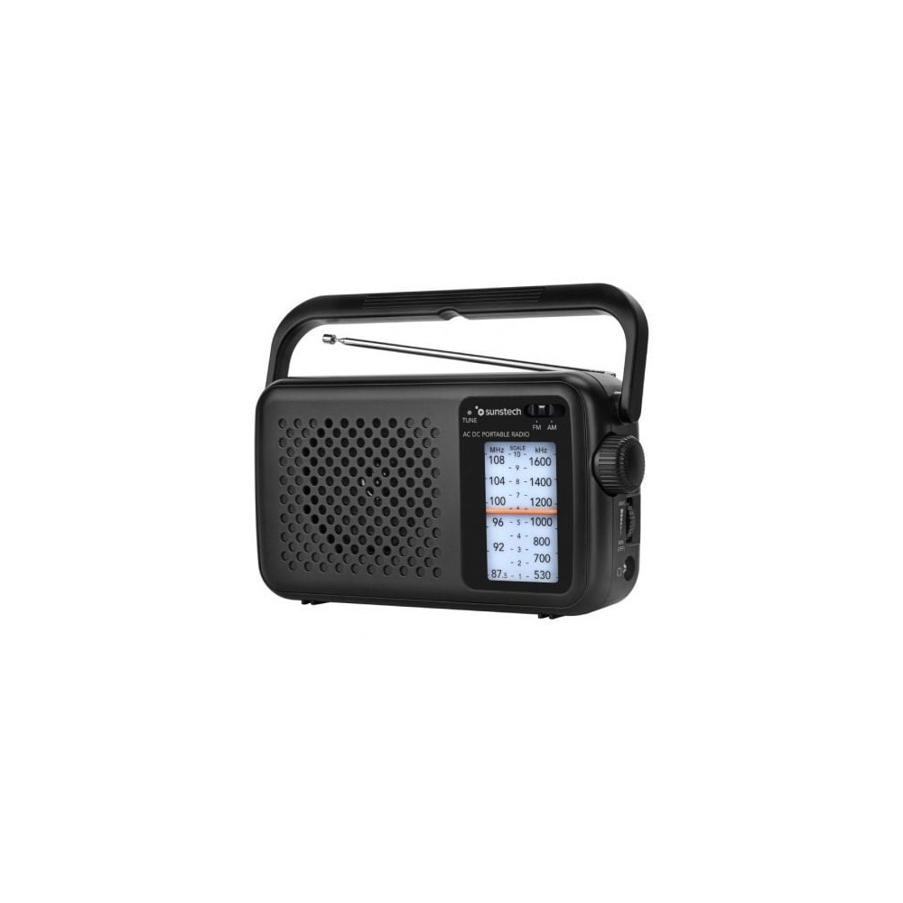 Radio Portátil Sunstech RPS760/ con Cable/ a Pilas/ Negra | Radios