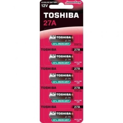 Pack de 5 Pilas 12V Toshiba 27A/ 12V/ Alcalinas | Pilas