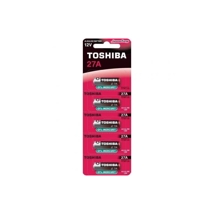 Pack de 5 Pilas 12V Toshiba 27A/ 12V/ Alcalinas | Pilas