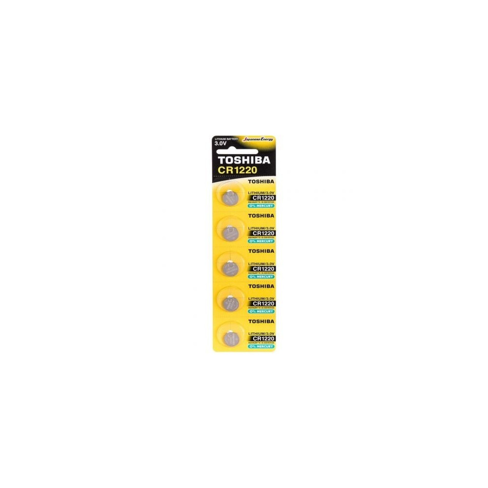 Pack de 5 Pilas de Botón Toshiba CR1220/ 3V | Pilas