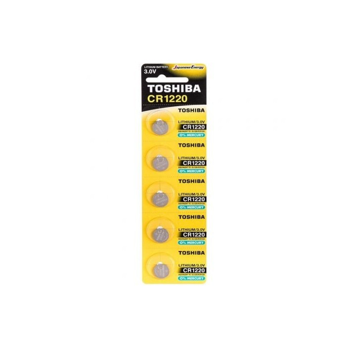 Pack de 5 Pilas de Botón Toshiba CR1220/ 3V | Pilas