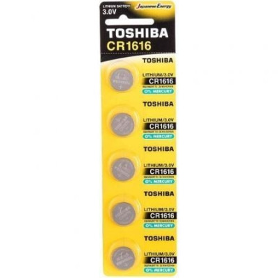 Pack de 5 Pilas de Botón Toshiba CR1616/ 3V | Pilas