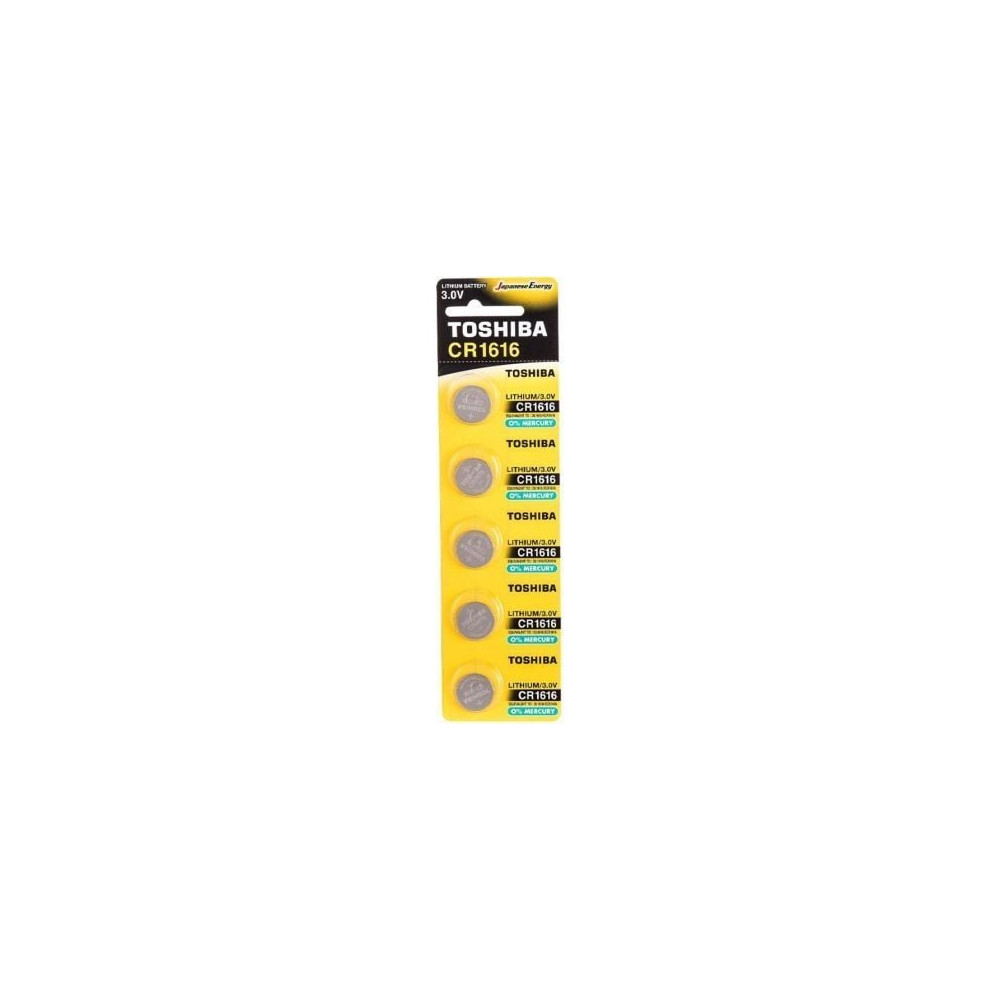 Pack de 5 Pilas de Botón Toshiba CR1616/ 3V | Pilas