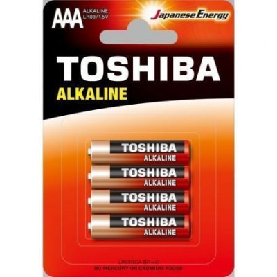 Pack de 4 Pilas AAA Toshiba Alkaline LR03/ 1.5V/ Alcalinas | Pilas