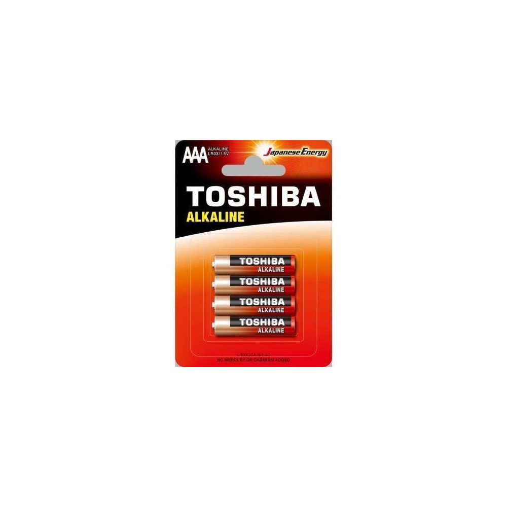 Pack de 4 Pilas AAA Toshiba Alkaline LR03/ 1.5V/ Alcalinas | Pilas
