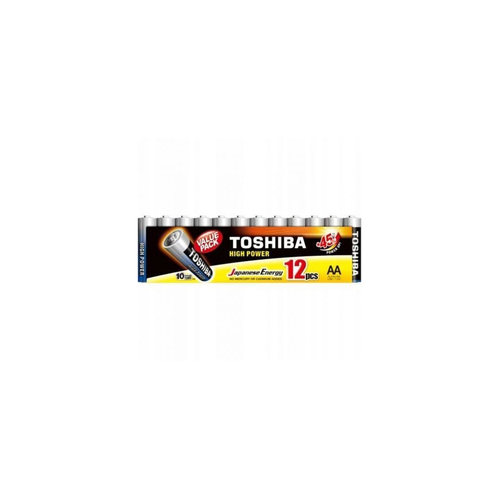 Pack de 12 Pilas AA Toshiba High Power LR6/ 1.5V/ Alcalinas | Pilas