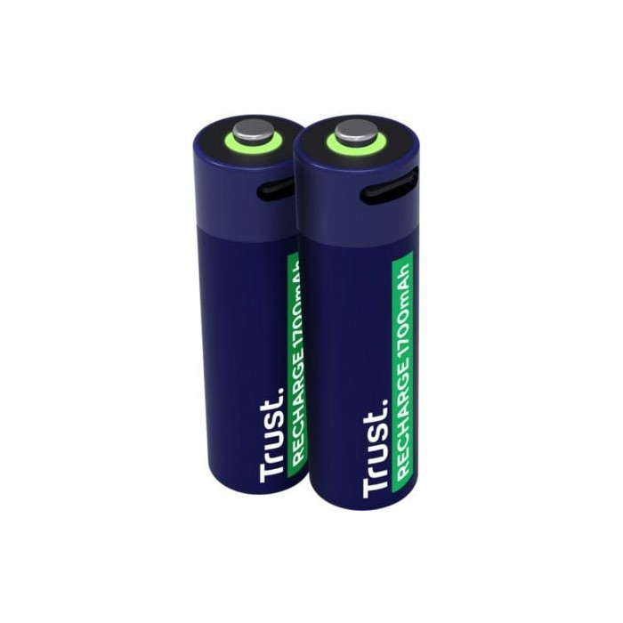 Pack de 2 Pilas AA Trust 25584/ Recargables | Pilas