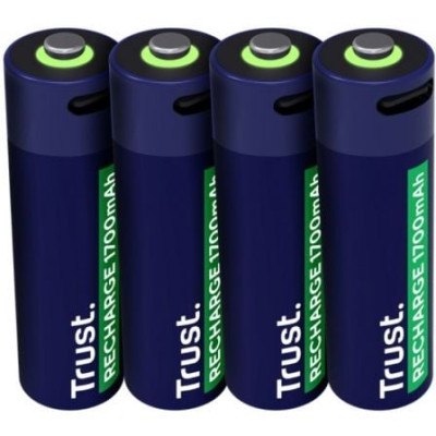 Pack de 4 Pilas AA Trust 25631/ Recargables | Pilas