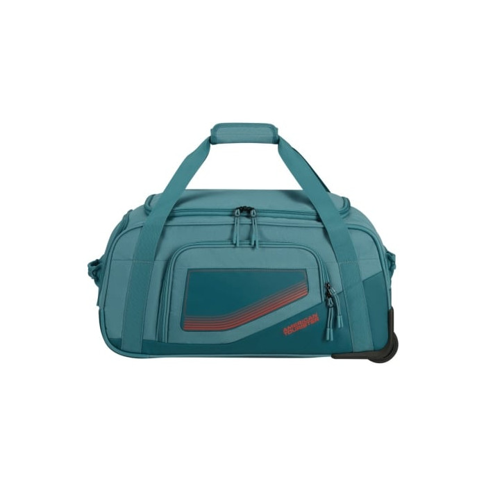 Bolsa de Viaje con Ruedas American Tourister City Racer S/ 55x35x25cm/ 2 Ruedas/ Azul Verdoso | Maletas