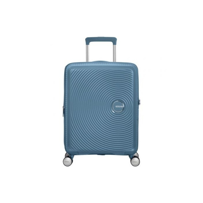 Maleta de Cabina American Tourister SoundBox Spinner 55cm/ 55x40x20cm/ 4 Ruedas/ Azul Piedra | Maletas
