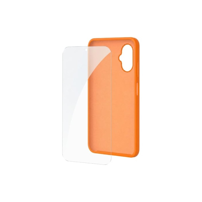 Funda Silicona + Protector de Pantalla de Cristal Templado SPC Wuum One Protection Pack 4354P/ Compatible con SPC Wuum One/ Nara