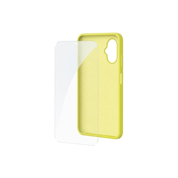 Funda Silicona + Protector de Pantalla de Cristal Templado SPC Wuum One Protection Pack 4354Y/ Compatible con SPC Wuum One/ Amar